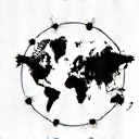 Weltkarte, symbolisiert Zugang von überall